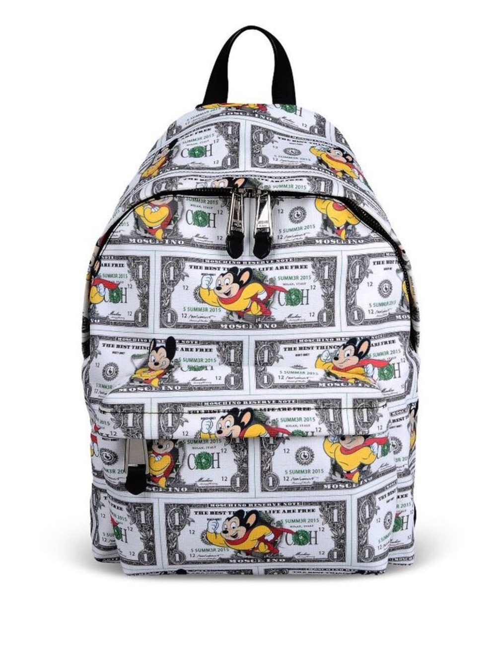 Moschino rare limited mighty mouse one dollars cash backpack